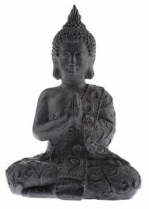 Dekoracja ogrodowa Budda, antracyt, magnez, 38 x 15 x 26 cm