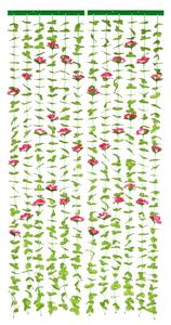 Czerwono-zielona zasłona na drzwi 90x190 cm Roses – Maximex