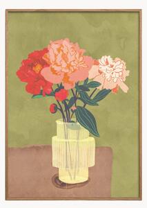 Oprawiony druk cyfrowy Peonies