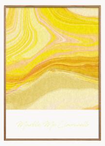 Oprawiony druk cyfrowy Marble Me Limoncello
