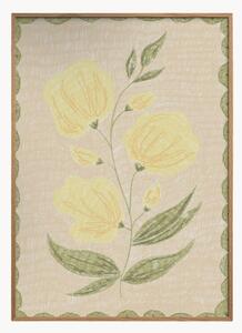 Oprawiony druk cyfrowy Butter Yellow Flowers No. 03