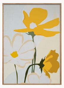 Oprawiony druk cyfrowy Yellow Flowers
