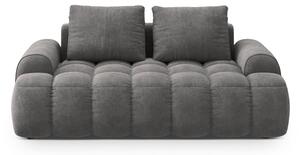 Szara aksamitna sofa 175 cm Linz – Cosmopolitan Design