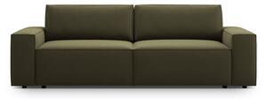 Zielona aksamitna rozkładana/ze schowkiem sofa 247 cm Jodie – Micadoni