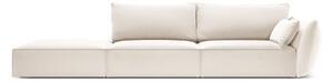 Beżowa aksamitna sofa prawostronna 264 cm Vanda – Mazzini Sofas