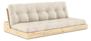 Szarobeżowa lniana rozkładana sofa 196 cm Base – Karup Design