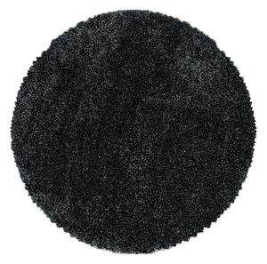 Antracytowy okrągły dywan ø 120 cm Fluffy – Ayyildiz Carpets