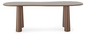 Brązowy stolik z blatem z drewna sosnowego 110x220 cm Nahia – MOME
