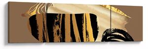 Obraz - Abstrakcja złotobrązowy N⁰2 (170x50 cm)