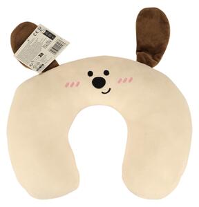 Poduszka podróżna TRAVEL FRIENDS 33x25 cm pluszowa - różne kolory Kolor: Beżowy