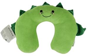 Poduszka podróżna TRAVEL FRIENDS 33x25 cm pluszowa - różne kolory Kolor: Zielony