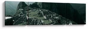 Obraz - Lamy w Machu Picchu w Peru (170x50 cm)
