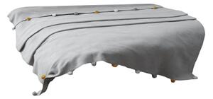 Szara polarowa narzuta 150x200 cm Pom Pom – Mijolnir