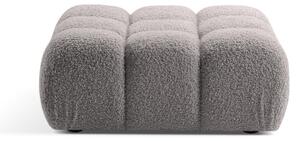 Jasnoszary podnóżek modułowy z materiału bouclé Bellis – Micadoni Home