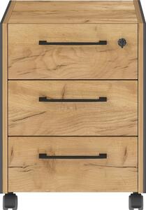 Antracytowo-naturalna szafka w dekorze dębu 42x54x49 cm Podium – Germania