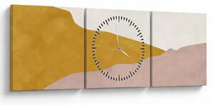 Obraz - Góry akwarelowe N⁰3 (z zegarem) (90x30 cm)