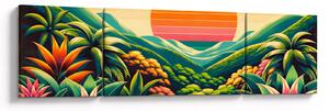 Obraz - Kolorowy zachód słońca (170x50 cm)