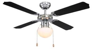 ZEVENTI ZEVENTI - Wentylator sufitowy NAVAGIO 1xE27/60W/230V czarny/biały ZV0003