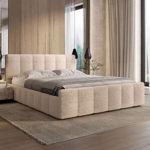 MebleMWM Łóżko tapicerowane z pojemnikiem SFG0166P | 140x200 | Boucle | Cappuccino #4