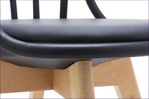 Krzesło patyczak w stylu retro modern Melba - czarne