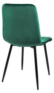 Zielone tapicerowane krzesło metalowe do salonu i jadalni - Ardesi