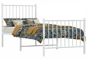 Pojedyncze metalowe łóżko w kolorze białym 90x200 cm N9-M46