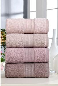 Różowe bawełniane ręczniki zestaw 4 szt. 50x90 cm – Mila Home