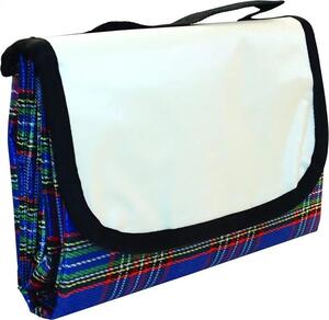 Pronett XJ5439 Koc piknikowy 150 x 150 cm w kratkę niebieski