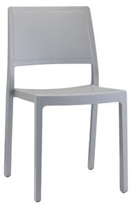 Krzesło ogrodowe plastikowe z tworzywa szare sztaplowane 120 kg