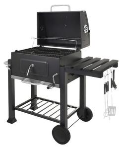 Kaminer 27319: Grill ogrodowy na węgiel drzewny z pokrywą, wymiary: 120 x 116 x 55 cm