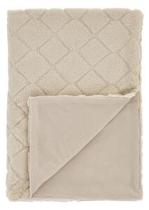 Beżowy koc z mikropluszu 130x170 cm Cosy Diamond – Catherine Lansfield