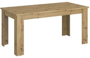 Stół Rozkładany Prostokątny Drewniany do Jadalni OPIA 160-210 cm Dąb Artisan Klasyczny