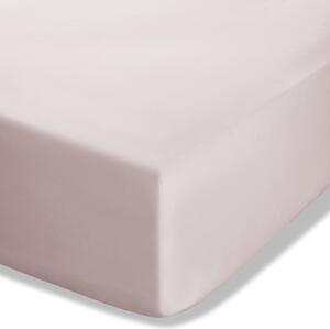 Jasnoróżowe prześcieradło z perkalu z gumką 90x190 cm Easy Iron Percale – Catherine Lansfield