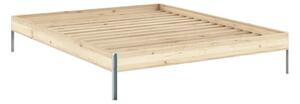 Łóżko dwuosobowe z litego drewna sosnowego ze stelażem 160x200 cm w naturalnym kolorze Core – Karup Design