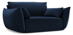 Ciemnoniebieski aksamitny fotel Vanda – Mazzini Sofas