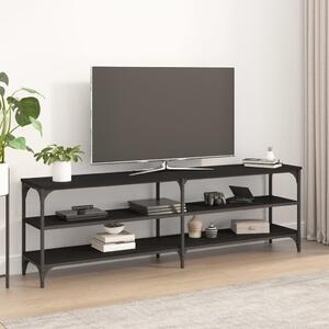 Szafka pod TV, czarna, 160x30x50 cm, materiał drewnopochodny
