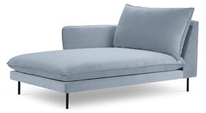 Jasnoniebieski aksamitny szezlong (lewostronny) Vienna – Cosmopolitan Design