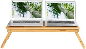 Stolik pomocniczy pod laptopa bambusowy 89 cm