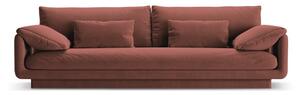 Różowa aksamitna sofa 250 cm Torino – Micadoni