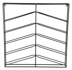 Czarny wiszący metalowy regał na wino liczba butelek 10 67x66x7,5 cm Cuadro – PT LIVING