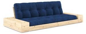 Niebieska sztruksowa rozkładana sofa 244 cm Base – Karup Design