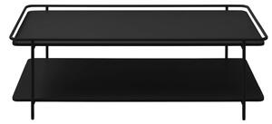 Czarny metalowy stolik 55x110 cm Yuba – Unique Furniture