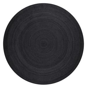 Czarny okrągły dywan z juty dwustronny/tkany ręcznie ø 200 cm Braided – Hanse Home