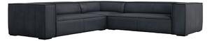 Ciemnoniebieski skórzany narożnik (strona zmienna) Madame – Windsor & Co Sofas