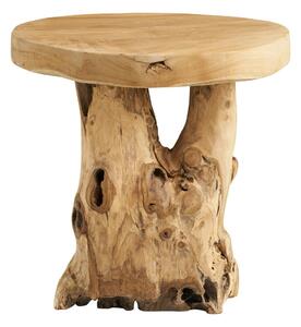 Okrągły stolik z litego drewna tekowego ø 40 cm Palena – House Nordic