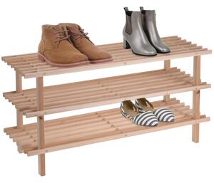Półka na buty drewniana 3 poziomy 77x40 cm