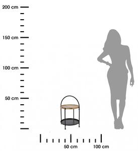 Stolik pomocniczy dwupoziomowy 55 cm