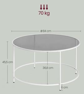 Okrągły szklany stolik kawowy 84 cm