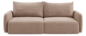 Jasnobrązowa rozkładana/ze schowkiem sofa 238 cm Kalena – Makamii