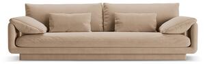 Beżowa aksamitna sofa 250 cm Torino – Micadoni